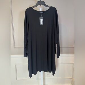 Bryn Walker NWT XXL Damien Tunic Black Long Ponti Modal Timeless Dress $178